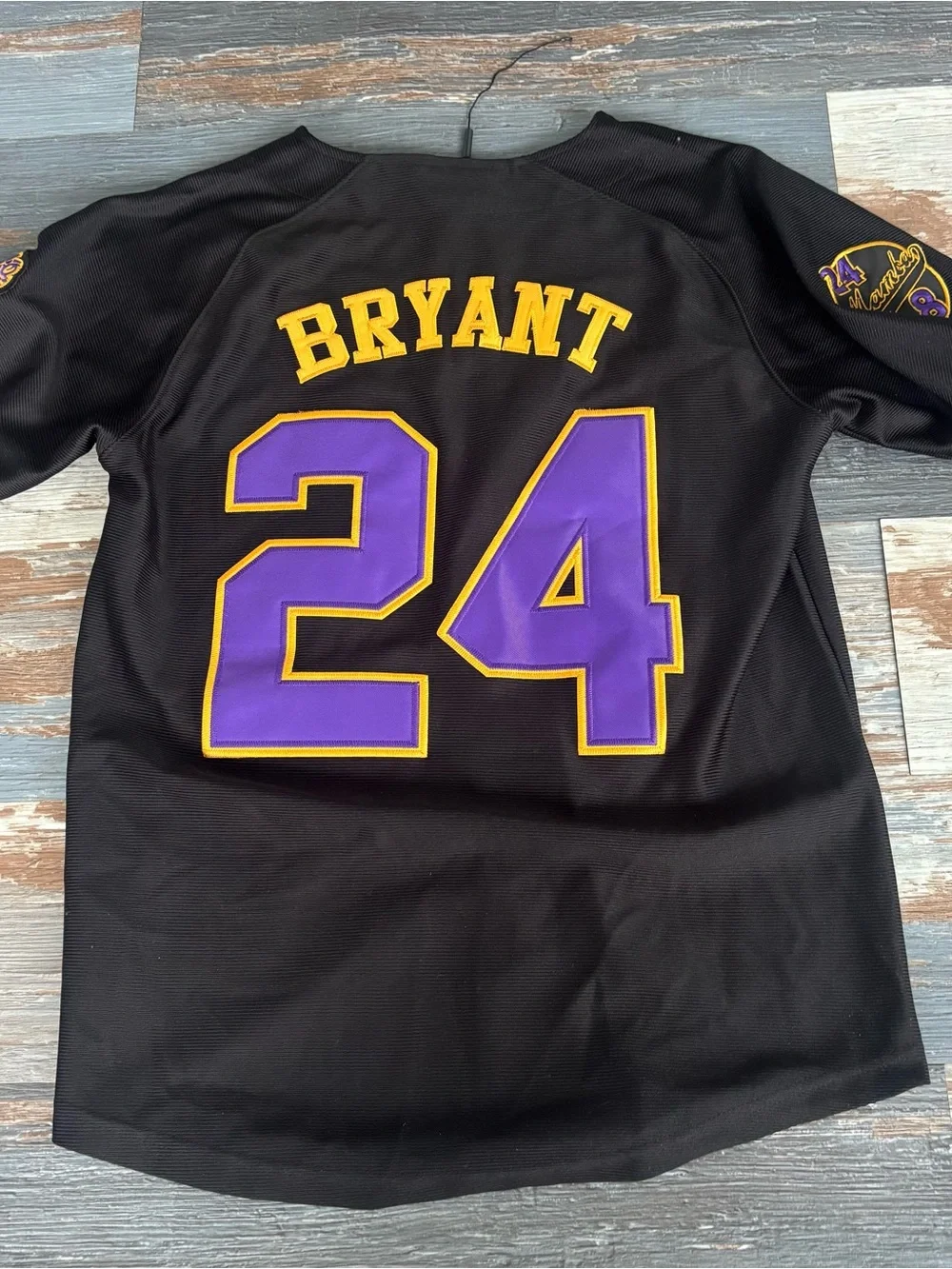 NWOT Headgear KOBE BRYANT BLACK MAMBA #24 Baseball Jersey #8 size L